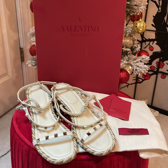 Valentino Rock Studded Espadrilles/Sandals - Picture 2 of 16